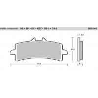 SBS Brake Pads  841 Series