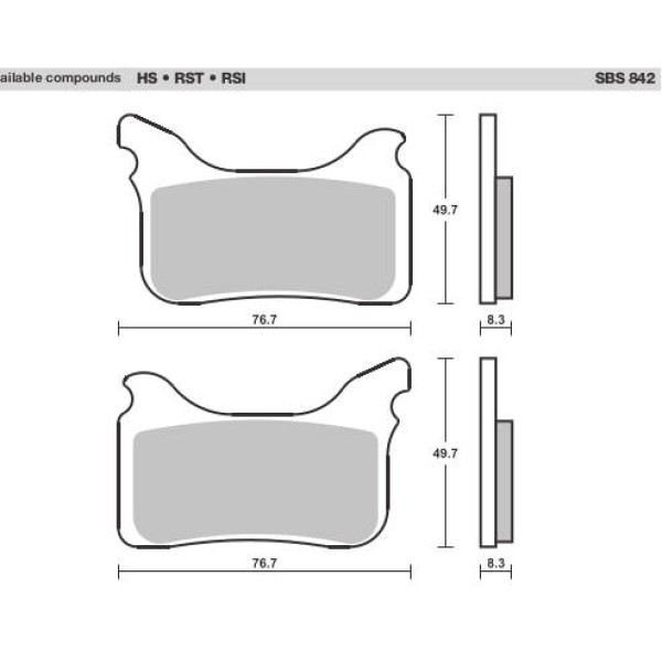 SBS Brake Pads  842 Series