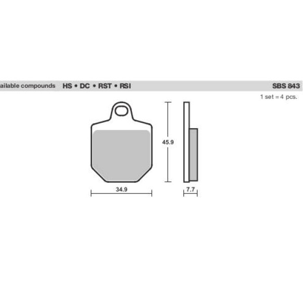 SBS Brake Pads  843 Series