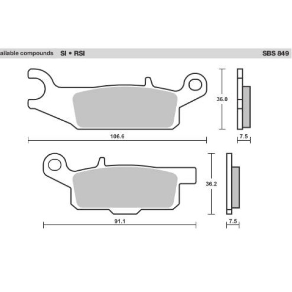 SBS Brake Pads  849 Series