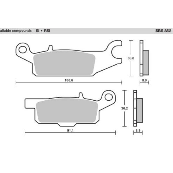 SBS Brake Pads  852 Series