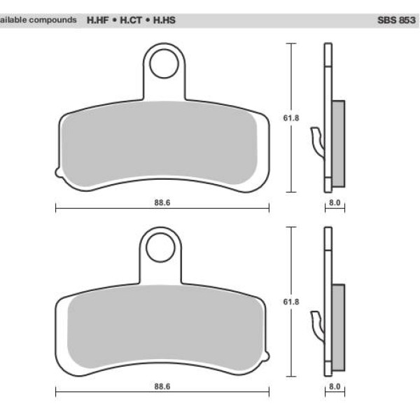 SBS Brake Pads  853 Series