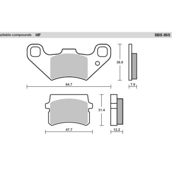 SBS Brake Pads  855 Series