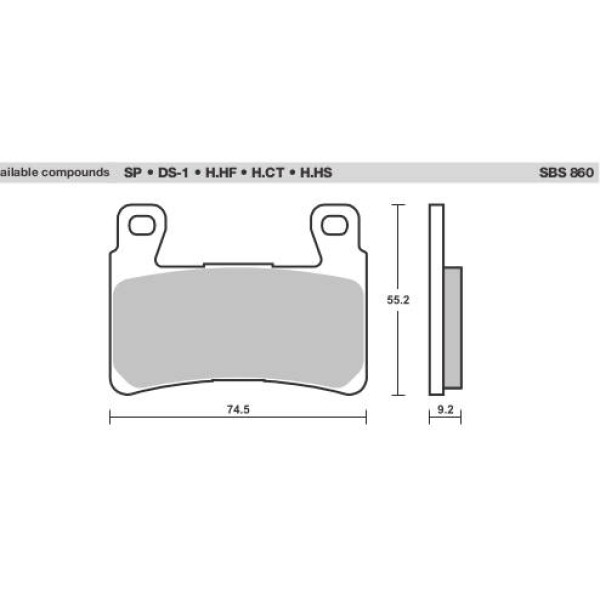 SBS Brake Pads  860 Series