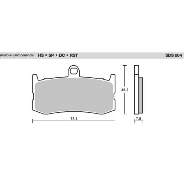 SBS Brake Pads  864 Series