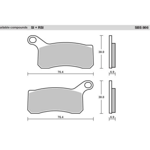 SBS Brake Pads  866 Series