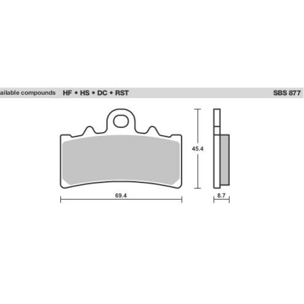 SBS Brake Pads  877 Series