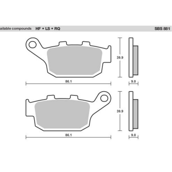 SBS Brake Pads  881 Series