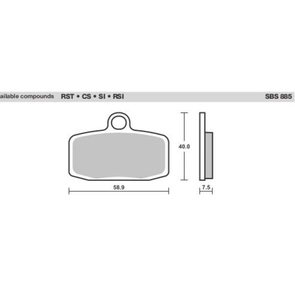 SBS Brake Pads  885 Series