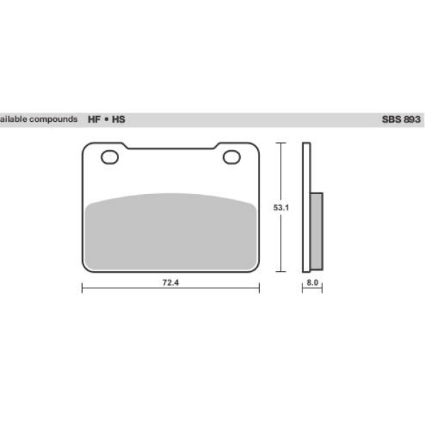 SBS Brake Pads  893 Series