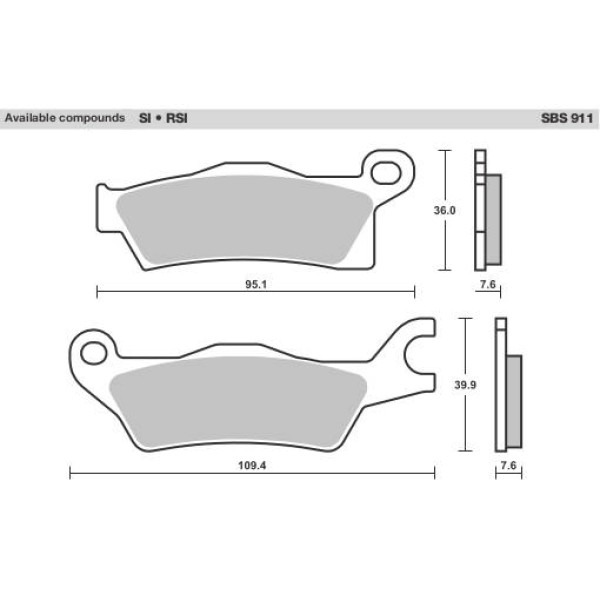 SBS Brake Pads  911 Series
