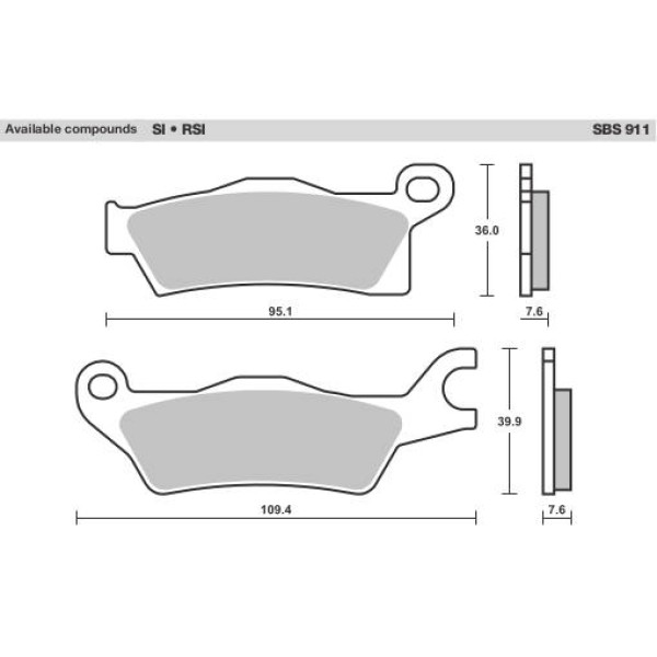 SBS Brake Pads  911 Series