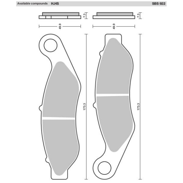 SBS Brake Pads  922H.HS