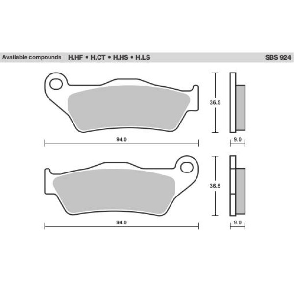 SBS Brake Pads  924 Series