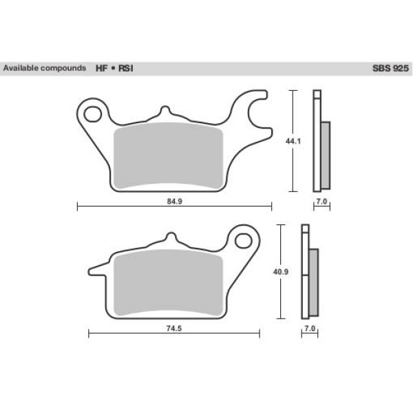 SBS Brake Pads  925 Series