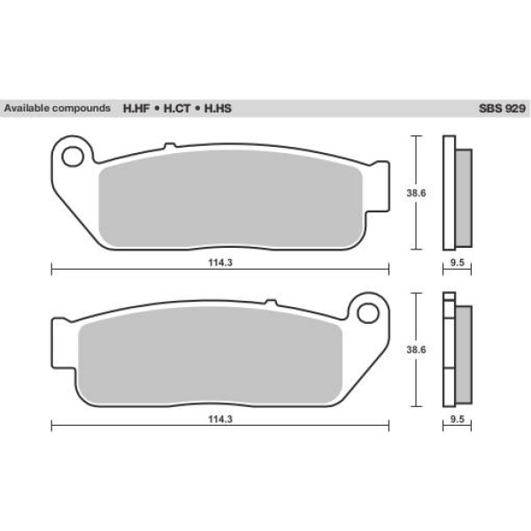 SBS Brake Pads  929 Series