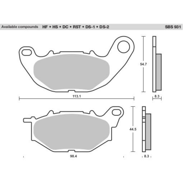 SBS Brake Pads  931 Series