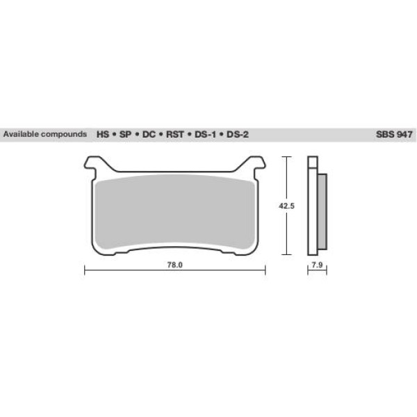 SBS Brake Pads  947 Series