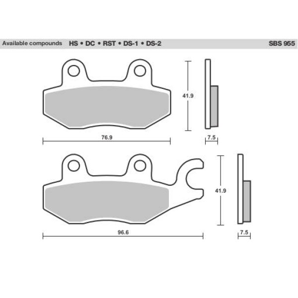 SBS Brake Pads  955 Series