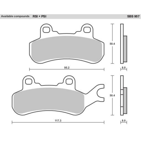 SBS Brake Pads  957 Series