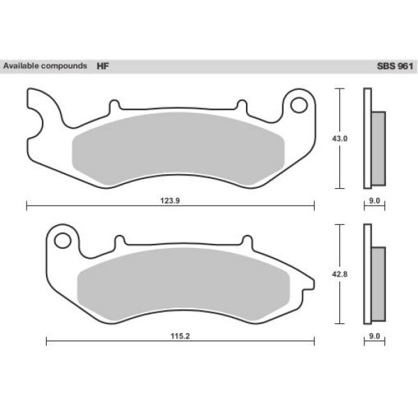 SBS Brake Pads  961hF