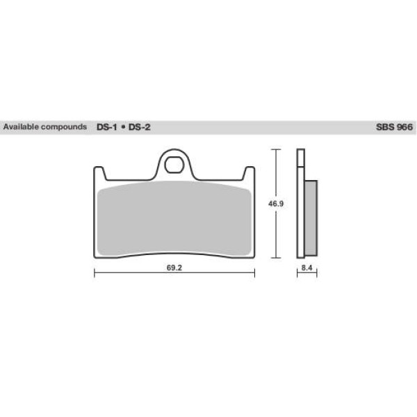 SBS Brake Pads  966 Series