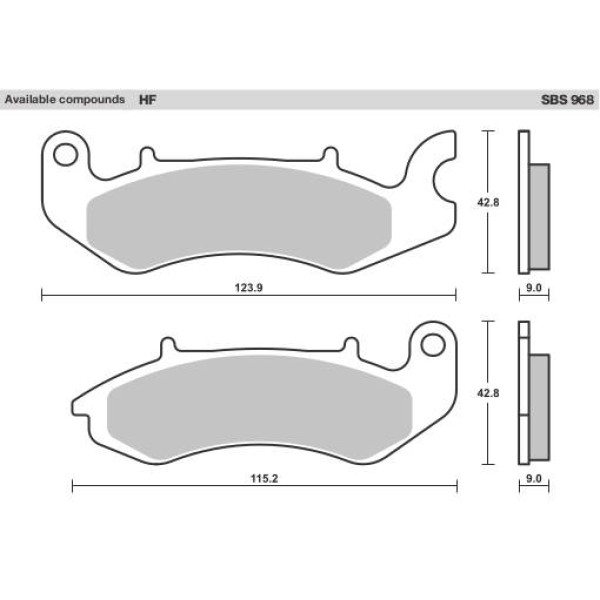 SBS Brake Pads  968 Series