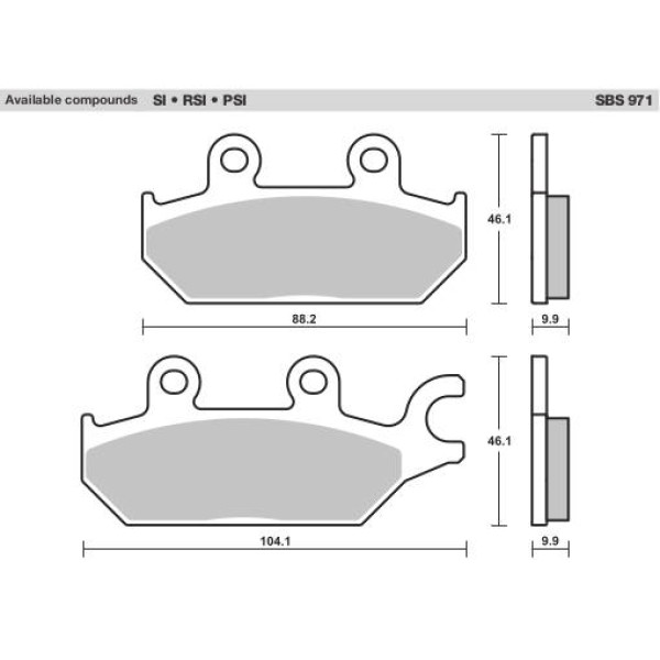 SBS Brake Pads  971 Series