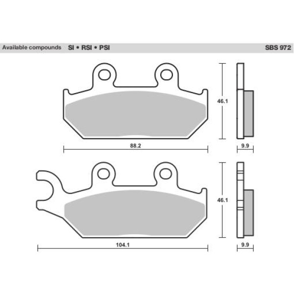 SBS Brake Pads  972 Series