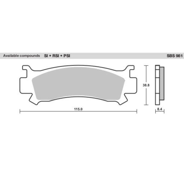 SBS Brake Pads  981 Series