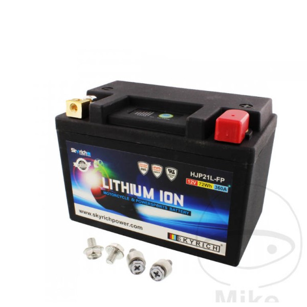 Skyrich Lithium Ion (LiFePO4) Motorcycle Battery LTM21L With Voltage Display & Overload Protection