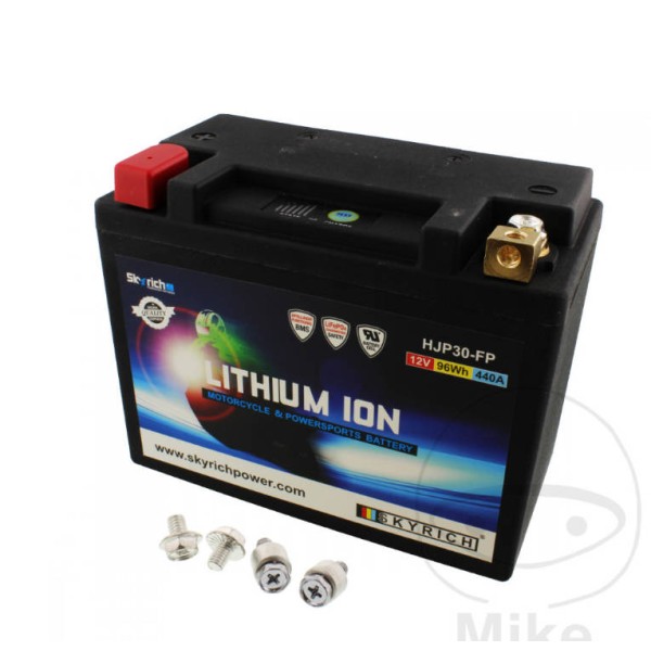 Skyrich Lithium Ion (LiFePO4) Motorcycle Battery LTM30 With Voltage Display & Overload Protection