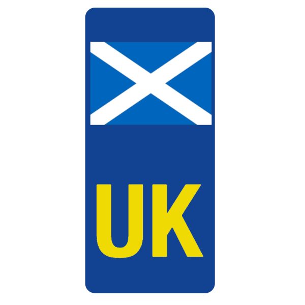 UK Number Plate Sticker (Scottish Flag) UK Number Plate Sticker (Scottish Flag)