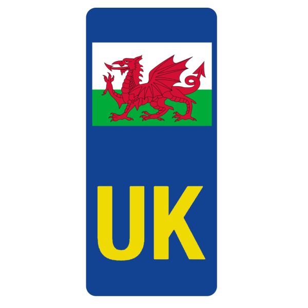 UK Number Plate Sticker (Welsh Flag) UK Number Plate Sticker (Welsh Flag)