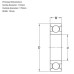 2RS Double Sided Rubber Sealed Motorcycle Wheel Bearing 6022